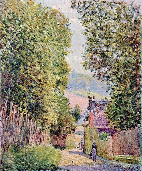 Une rue a Louveciennes, Alfred Sisley